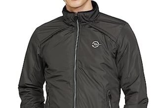 The Indian Garage co Men Grey Slim Fit Solid Bomber Jacket