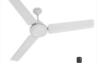 Polycab Airika BLDC Energy Efficient 5 Star Rated 1200 mm High Speed Ceiling Fan with Remote and 2 years warranty (White)