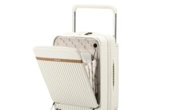 Assembly Rover Pro 20 Inch (55cm) Cabin Trolley Bag Hard Shell Polycarbonate Suitcase with Laptop Compartment Wide Trolley Design with TSA Lock 8 Spinner