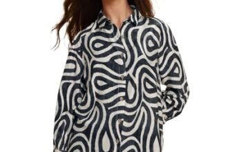 U.S. POLO ASSN. Women Abstract Printed Regular Fit Shirt (UWAW25SHT240_Olive_L)