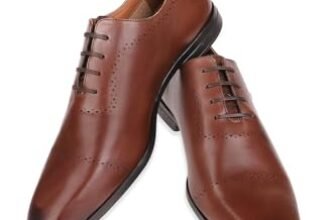 Louis Philippe Men Premium Leather Breathable Lining Material Anti Slip with Heel TPR Sole Formal Oxford Shoes Euro- 43 Brown