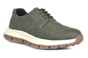 Bata Men Casual Lace-Up Derby Shoes – Olive 8 (UK)