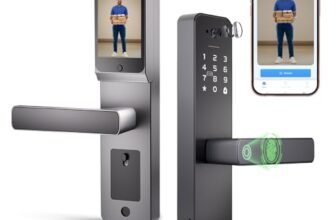 Godrej Smart Lock | Neo Pro View Digital Lock for Wooden Doors with Camera, View Screen, Wi-fi | Mobile App | Built-in Doorbell I 7 in 1 Access I 3 Yr Warranty