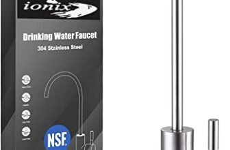 Ionix Tap Kitchen Water Filter Faucet, 100% Lead-Free Drinking Water Faucet Stainless Steel 304 Body Brushed Nickel Finish (Silver).