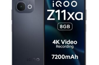 iQOO Z11xa 5G (Titan Black, 8GB RAM, 128 GB Storage) | Massive 7200mAh Battery | Dimensity 7400 Turbo Processor | OriginOS 6 with 4 Years of Security Updates*