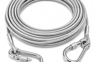 10 Meter Stainless Steel Clothesline Rope with Carabiner Hooks | Heavy-Duty Rust-Resistant Cloth Drying Wire | Strong Hanging Dori for Balcony, Bathroom, Terrace, Indoor & Outdoor Use