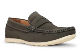 Hush Puppies 8537: BRITLINE Casual E Olive Moccasins Slip-On Casual Shoes for Men UK Size- 9