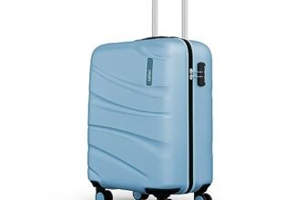 Safari Cabin Polycarbonate (Pc) Persia Hardside Small Size 4 Spinner Wheels Carry-On Luggage Pearl Blue Color 55Cm