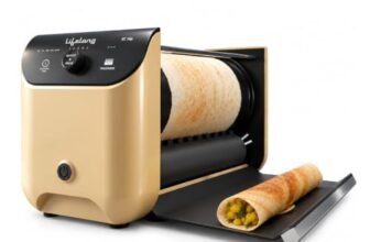 Lifelong 1600W Automatic Dosa Maker | Zero Oil Dosa | Compact size with 3 Thickness mode, 700ml Auto-Dispensing Batter Container, make 1 dosa/minute | Easy clean