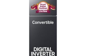 Samsung 236 L, 3 Star, Convertible, Digital Inverter Frost Free Double Door Refrigerator (RT40H28U3FHL, Black DOI, 2026 Model)