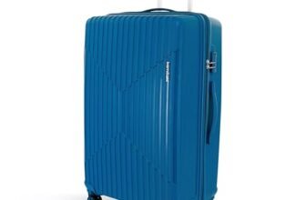 KAMILIANT by American Tourister Medium Savvy 70 Cms Check-in (PP) Hard Sided 8 Wheels Spinner Luggage/Suitcase/Trolley Bag (Deep Ocean) (Double Wheel) Blue