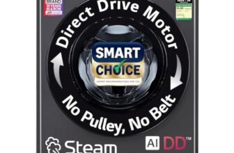 LG Smart Choice, 9 Kg, 5 Star, AI Direct Drive Technology, Steam, 6 Motion DD & Wi-Fi Fully-Automatic Front Load Washing Machine (FHP1209Z5M, Intelligent & Convenient Fabric Care, Middle Black)