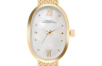 French Connection MOP Silver Oval Dial | Stainless Steel Strap Watch for Womens FCN0126GM