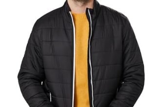 Amazon Brand – Symbol Men’s Bomber Regular Quilted Jacket (AW20-QB-SY-05_Black 2_M)