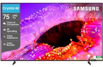 Samsung 75 inch (189cm) Crystal UHD 4K Vision AI 2026 Smart TV | 4K Upscaling | HDR10+ | Voice Assistance Remote | 150+ Channels | 7 Years OS Upgrade | UA75UE85AHULXL