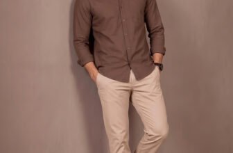 Tibra Collection Men Solid Casual Brown Shirt