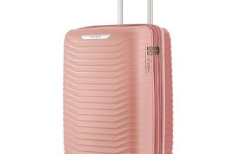 Provogue Coral Hard-Sided PP 55 Cm Suitcase/Cabin Trolley Bag Small| Expandable Space with 8 Wheels Trolley Bags for Travel |Lightweight with Combination Lock|5 Year Warranty (Tea Rose/Redwood)