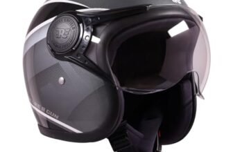 Royal Enfield MLG Jet Sonic Open FACE Helmet | Made Like A Gun- ISI & DOT Certified | ABS GI | High Impact Grade Thermoplastic & High Density EPS Liner for Superior Impact Protection Grey (XL) 62CM