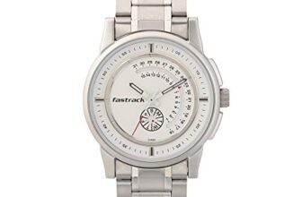 Fastrack Go Skate Quartz Analog with Day and Date White Dial Silver Stainless Steel Strap Watch for Guys – NT3215SM01