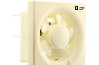 Orient Electric Ventilator DX 200mm Exhaust Fan for Kitchen & Bathroom | High Speed Ventilation Fan | Copper Motor, Aerodynamic Blades, Louver Shutters | 2 years Warranty by Orient | Ivory
