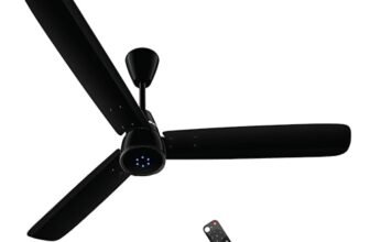 atomberg Renesa Epoque 1200mm BLDC Ceiling Fan with Remote | Advance Air+ Technology | BEE 5 star Rated | Low Noise | Sleek Design | 2 Year Warranty | Gloss Black