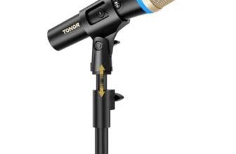 TONOR USB Dynamic Microphone for Podcast Gaming Mic with RGB for Recording, Live Streaming, YouTube, Singing, Studio, Tiktok Microfono with Quick Mute& Stand Compatible with PC/Cellphone TypeC