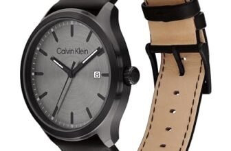 Calvin Klein Define Qtz Basic Calendar Gunmetal Round Dial Men’s Watch|Black Leather Material|Black Color Band – 25200355