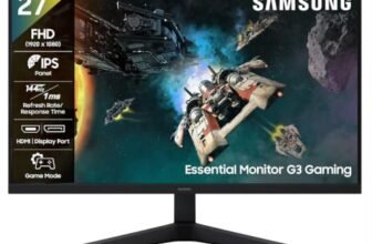 Samsung 27 Inch G3 Gaming Monitor | FHD (1920 x 1080) | IPS Panel | 144 Hz Refresh Rate | 1ms Response time | Game Mode|FreeSync | Ports-HDMI/DP/Headphone | Tilt Adjustable | LS27HG310EWXXL | Black