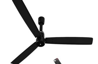 atomberg Razon 1200mm BLDC Ceiling Fan with Remote | World’s Smallest Motor Powered by BMC | Advance Air+ Technology | BEE 5 star Rated | Low Noise | Sleek Design | 3 Year Warranty (MIDNIGHT BLACK)