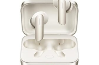 realme Buds Air 7,12.4mm Dynamic Bass Drivers,52Hrs Playtime,52dB Hybrid ANC,6 Mic ENC,45ms Low Latency,360° Spatial Audio,Hi-Res LHDC,IP55 Dust & Water Resistant,True Wireless TWS BT v5.4(Ivory Gold)