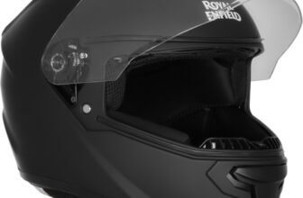 ROYAL ENFIELD Quest Full Face with Visor | ISI & DOT | for Men and Women Motorbike Helmet(Matt Black)