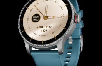boAt Lunar Discovery Emergency SOS, 1.39″ (3.53cm) HD Display & BT Calling Smartwatch Smartwatch(Active Blue Strap, Free Size)