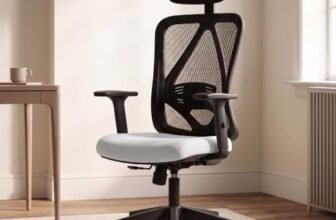 DROGO Ergonaut Ergonomic Office Chair for Work from Home | Computer Chair with 2D Headrest, Armrests & Adjustable Lumbar Support | Breathable Mesh with 120° Recline, 1-Year Warranty (Black & Grey)