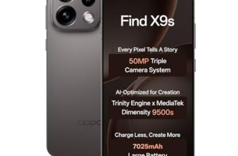 Oppo Find X9s 5G (Midnight Grey, 12GB, 256GB) | Hasselblad 50MP Triple Camera | 120× Super Zoom | MediaTek Dimensity 9500s | 7025mAh 80W SUPERVOOC | ColorOS 16