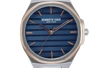 Kenneth Cole Quartz Analog Blue Dial Two Toned Silver & Rose Gold Stainless Steel Strap Watch for Men – KCWGG0034506MN