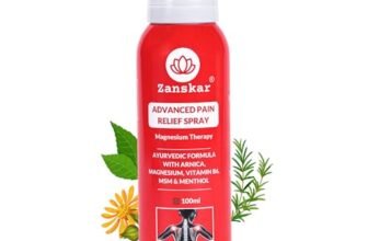 Zanskar Pain Relief Spray (100ml) | Cooling Relief from Sore Muscles, Gym Sprains, Sports Injuries, Ankle, Back, Shoulder Pain | Magnesium+Vitamin B6+Menthol | Fast-Acting and 100% Natural