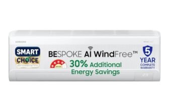 Samsung 1.5 Ton 4 Star Bespoke AI WindFree Inverter Smart Split AC (2026 Model, WiFi, Energy Saving, Voice Control, Powerful Cooling, Digital Inverter, 4 Way swing, 5 Step Convertible, AR60H19D1AWNNA)