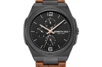 Kenneth Cole Quartz Multifunction Black Dial Brown Leather Strap Watch for Men – KCWGF0016201MN