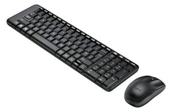 Logitech MK215 Wireless Keyboard and Mouse Combo for Windows, 2.4 GHz Wireless, Compact Design, 2-Year Battery Life(Keyboard),5 Month Battery Life(Mouse) PC/Laptop- Black