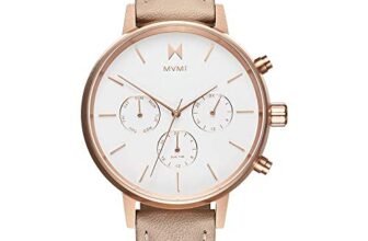 MVMT Nova Qtz Multifunction White Round Dial Women’s Watch|Nude Leather Material|Nude Color Band – D-FC01-RGNU