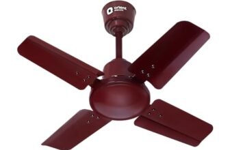 Orient Electric 600 MM New Air Plus | 4 Blade Small Ceiling Fan for Kitchen | 100% Copper Motor | Aluminium blades | 24 Inch Fan | 2 Years Warranty | Brown