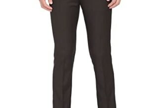 Arrow Men Dark Brown Hudson Tailored Fit Dobby Weave Formal Trousers