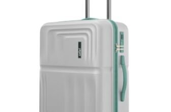 Safari Roma Hard Luggage Trolley Bag with 8 Wheels Medium Size Check-in Suitcase – Fog Grey