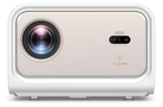 Joybee Joybee Smart 4K Compatible Projector, FHD, Google TV with Licensed Netflix, 600 ANSI Lumens Brightness,Upto 150″ Screen Size, HDR, MEMC Low Input Lag 10W Speakes (Silver)