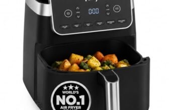 Ninja Air Fryer MAX PRO, 6.2L Air Fryer Oven 2-Year Warranty, Oil-Free Cooking, Max Crisp Technology, Variable Air Flow, Chemical Free Cooking Surface, 6-in-1 Air Fry, Roast, Bake & Reheat, Black
