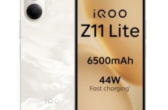 iQOO Z11 Lite 44W 5G (Solar Flame, 4GB RAM, 128GB Storage) | 6500mAh Battery with 44W Fast Charging* | Dimensity 6300 with 579k+ AnTuTu Score* | OriginOS 6.0 with AI Creation* & Private Space*
