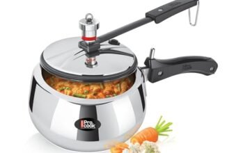 Milton Pro Cook Induction Cookware & Gas Stove Friendly Triply Stainless Steel Curve Pressure Cooker with Inner Lid 2 Litre | Gasket Release System | Hot Plate & Flame Safe | 5 Year Warranty | Silver