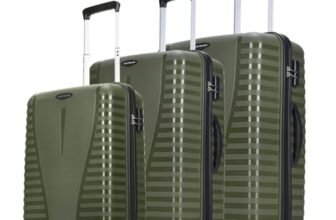 Aristocrat Airpro Set of 3 (Cabin+Medium+Large) Trolley Bags, Ivy Green | 8-Wheels, Polypropylene Case, Spacious, Combination Lock, Sturdy Zipper, Lightweight Travel Luggage, 3-Year Global Warranty