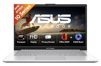 ASUS Vivobook Go 14 (2026),AMD Ryzen 3 30,AMD Radeon iGPU,8GB RAM,256GB SSD,FHD,14″(35.5 cm),Windows 11 Home,M365 Basic(1 Year),Office 2024,Cool Silver,1.38 kg,E1404FA-EB1762WS,Thin & Light Laptop