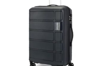 Kamiliant by American Tourister Large Harrier Edge 8W 78 Cms Check-in (PP) Hard Sided 8 Wheels Spinner Luggage/Suitcase/Trolley Bag (Iron Grey) (Double Wheel)